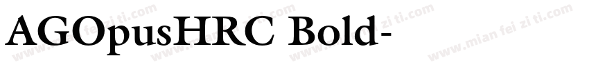 AGOpusHRC Bold字体转换